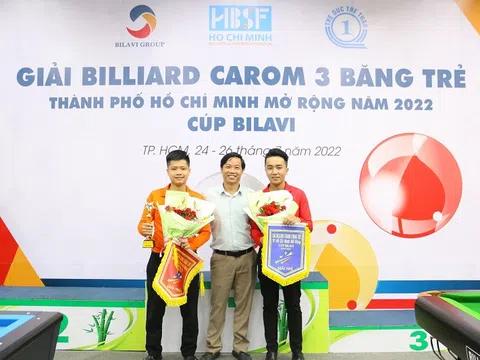 Hai tay cơ giành vé dự giải vô địch Carom 3 băng trẻ thế giới 2022