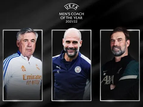 UEFA công bố 3 đề cử "Huấn luyện viên xuất sắc nhất năm": Carlo Ancelotti đấu Pep Guardiola và Jurgen Klopp