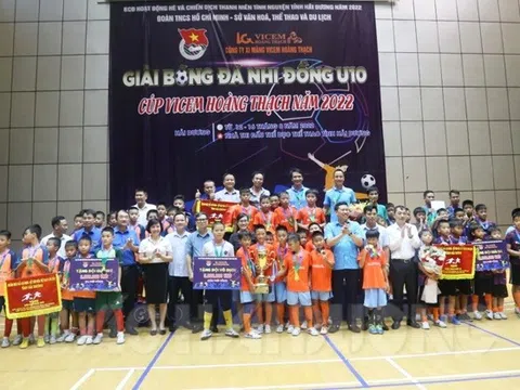 Huyện Thanh Miện vô địch giải Bóng đá Nhi đồng U10 tỉnh Hải Dương