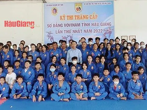 157 võ sinh vượt qua kỳ thi sơ đẳng Vovinam tỉnh Hậu Giang lần thứ nhất