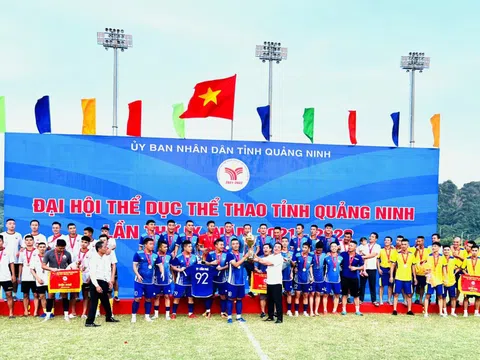 Thành phố Cẩm Phả vô địch môn bóng đá nam Đại hội Thể dục thể thao tỉnh Quảng Ninh lần thứ IX