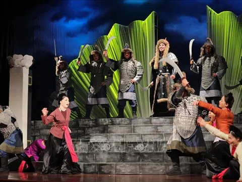 Vở diễn 'Trung trinh liệt nữ' mở màn Khai mạc Liên hoan sân khấu Thủ đô