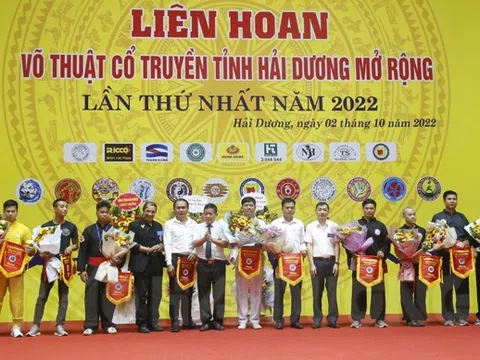 Liên hoan Võ thuật cổ truyền tỉnh Hải Dương mở rộng lần thứ nhất