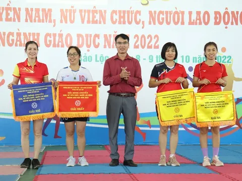 Bế mạc giải Bóng chuyền nam, nữ ngành Giáo dục thành phố Bảo Lộc