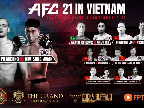 Các võ sỹ MMA Việt Nam và Hàn Quốc tranh tài tại sự kiện AFC 21