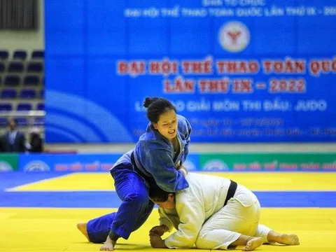 Hơn 200 vận động viên tranh tài môn Judo Đại hội Thể thao toàn quốc lần thứ IX