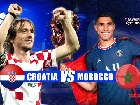 Tranh hạng Ba > Croatia - Morocco (22 giờ ngày 17/12): Chiến đấu vì danh dự