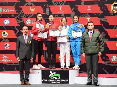 Giải vô địch Karate châu Á 2022: Hoàng Thị Mỹ Tâm giành 1 huy chương vàng, 1 huy chương bạc