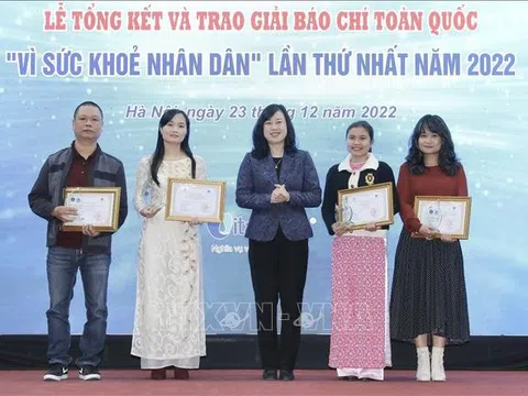 Trao giải Báo chí toàn quốc 'Vì Sức khỏe nhân dân'