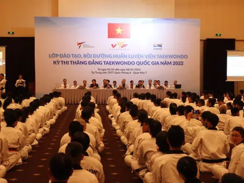 Hơn 1.000 học viên tham dự lớp đào tạo, bồi dưỡng huấn luyện viên taekwondo toàn quốc