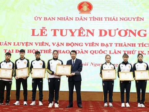 Thái Nguyên tuyên dương các huấn luyện viên, vận động viên đạt thành tích xuất sắc tại Đại hội Thể thao toàn quốc lần thứ IX - 2022