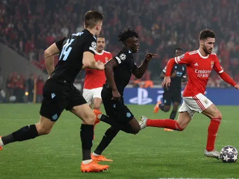 Benfica giành vé vào tứ kết Champions League sau trận thắng đậm