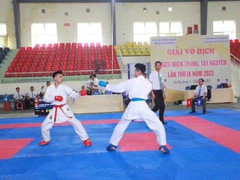 350 vận động viên tranh tài tại giải vô địch Karate Miền Trung - Tây Nguyên 2023