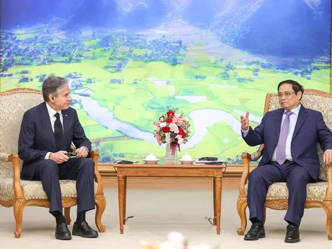 Thủ tướng Chính phủ Phạm Minh Chính tiếp Ngoại trưởng Hoa Kỳ Antony Blinken