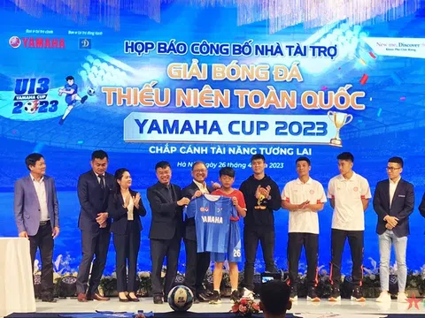 34 đội bóng dự giải Bóng đá Thiếu niên toàn quốc Yamaha Cup 2023