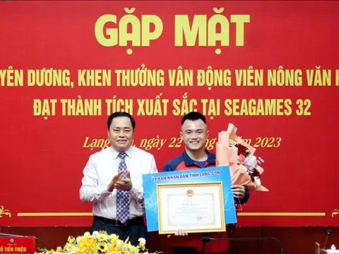 Lạng Sơn khen thưởng vận động viên đạt thành tích cao tại SEA Games 32