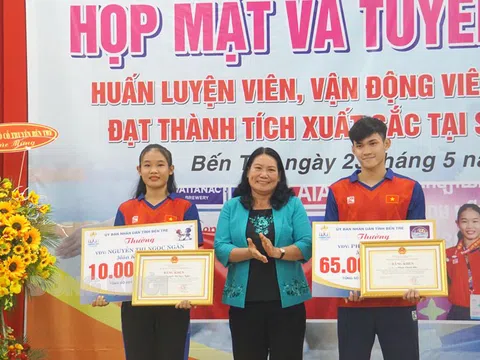 Bến Tre tuyên dương khen thưởng huấn luyện viên, vận động viên đạt thành tích xuất sắc tại SEA Games 32