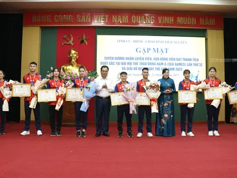 Thái Nguyên tuyên dương khen thưởng huấn luyện viên, vận động viên đạt thành tích cao tại SEA Games 32