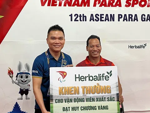 Herbalife Việt Nam thưởng nóng cho vận động viên giành huy chương vàng tại ASEAN Para Games 12