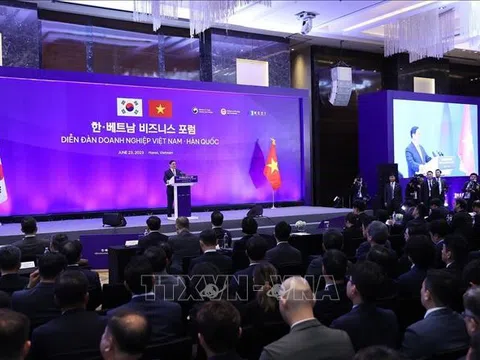 Thủ tướng Phạm Minh Chính và Tổng thống Hàn Quốc cùng tham dự Diễn đàn Doanh nghiệp Việt Nam - Hàn Quốc