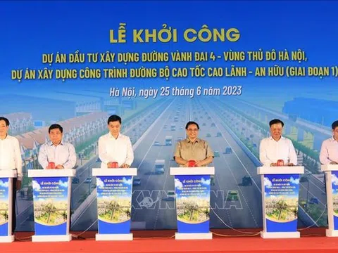 Thủ tướng phát lệnh khởi công đường Vành đai 4 - Vùng Thủ đô và cao tốc Cao Lãnh - An Hữu