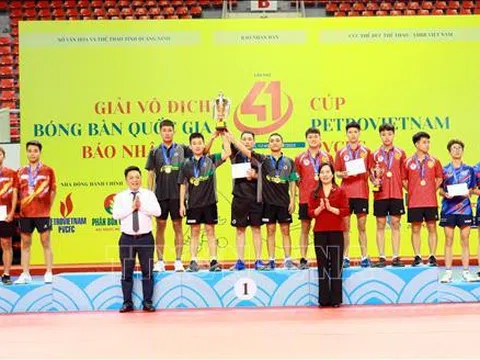 Bế mạc giải vô địch Bóng bàn quốc gia Báo Nhân dân lần thứ 41