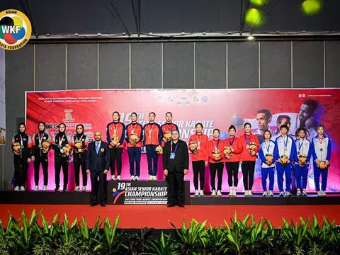 Giải Karate vô địch châu Á 2023: Việt Nam xuất sắc giành huy chương vàng nội dung Kumite đồng đội nữ