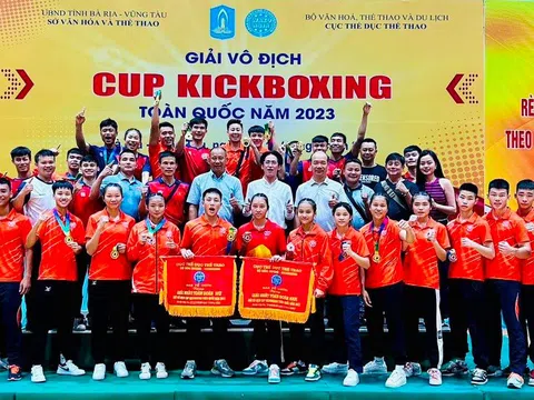 Giải vô địch Cup KickBoxing toàn quốc 2023: Hà Nội giành ngôi nhất toàn đoàn