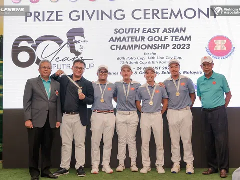 Giải vô địch Golf nghiệp dư đồng đội Đông Nam Á 2023: Việt Nam giành 1 huy chương vàng, 1 huy chương bạc