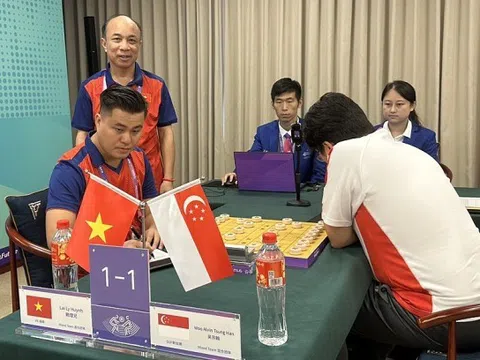 Khởi tranh môn cờ Tướng ASIAD 19: Việt Nam thắng trận đầu tiên