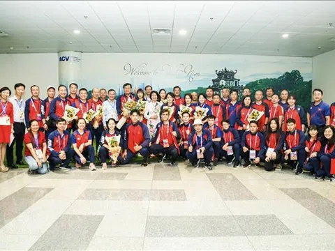 Đoàn Thể thao Việt Nam về nước sau hành trình thi đấu tại ASIAD 19