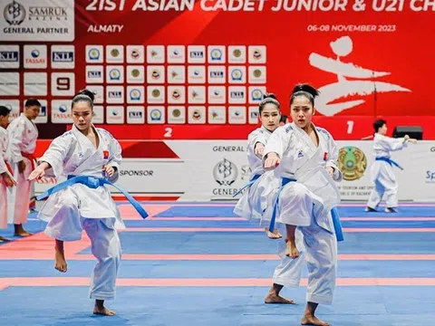 Giải Karate Thiếu niên, Trẻ châu Á 2023: Việt Nam xếp hạng 8 chung cuộc