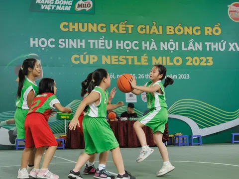 Khởi tranh Vòng chung kết giải Bóng rổ Học sinh Tiểu học Hà Nội 2023