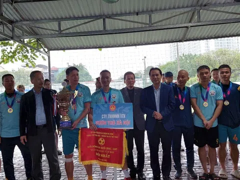 Đội Vườn thú Hà Nội vô địch giải Bóng đá Khối Công nhân viên chức - Lực lượng Vũ trang quận Ba Đình năm 2023
