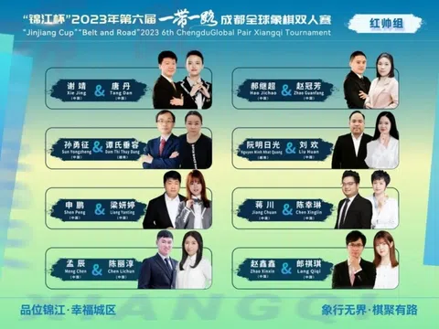 Giải cờ đôi toàn cầu Thành Đô 2023: Cờ Tướng Việt Nam tham dự với 2 kỳ thủ