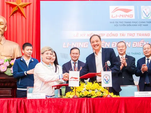 Li-Ning tiếp tục tài trợ trang phục cho tuyển điền kinh Việt Nam đến năm 2025
