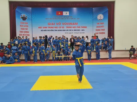 Giải Võ Vovinam Học sinh THCS, THPT Hội khỏe Phù Đổng tỉnh Quảng Ninh