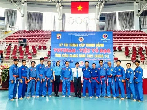 Liên đoàn Vovinam Kiên Giang tổ chức kỳ thi thăng cấp trung đẳng Vovinam năm 2024 