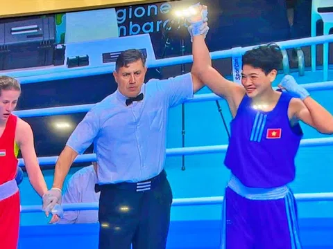 Vòng loại thứ nhất môn Boxing Olympic 2024: Võ sĩ Kim Ánh xuất sắc vào tứ kết hạng 54kg