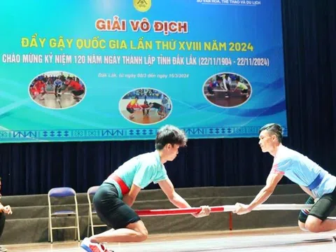 200 vận động viên tranh tài tại giải vô địch Đẩy gậy quốc gia lần thứ XVIII năm 2024