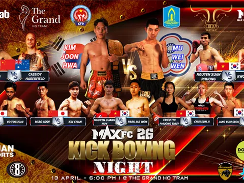 Dàn sao Kickboxing Việt Nam so tài cùng cao thủ quốc tế tại MAXFC 26