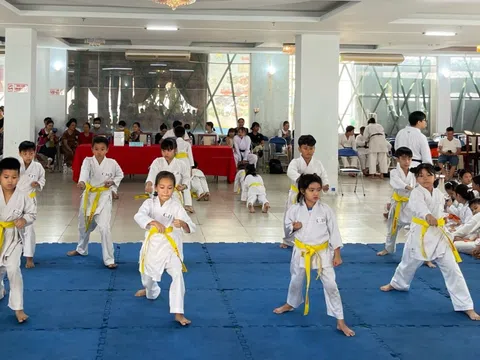 Thị xã Bến Cát: Gần 200 võ sinh Karate đạt yêu cầu thi thăng đai