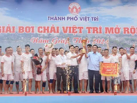 Sôi nổi cuộc đua Bơi chải thành phố Việt Trì mở rộng năm 2024