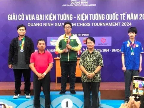 Giải cờ Vua Đại kiện tướng - Kiện tướng quốc tế Quảng Ninh 2024: Kỳ thủ Gia Phúc giành chuẩn Đại kiện tướng thứ hai