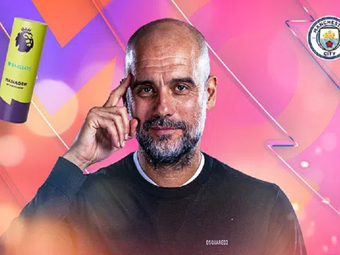 Huấn luyện viên Pep Guardiola được tôn vinh tại Premier League