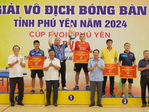 Thành phố Tuy Hòa nhất toàn đoàn giải vô địch Bóng bàn tỉnh Phú Yên năm 2024