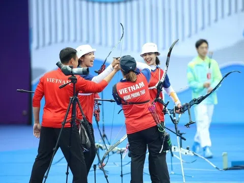 Bắn cung nữ Việt Nam chưa tranh được suất Olympic 2024 nội dung đồng đội