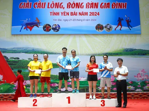 Bế mạc giải Cầu lông, Bóng bàn gia đình tỉnh Yên Bái năm 2024  
