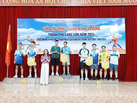 Giải Cầu lông, Bóng bàn gia đình thành phố Lạng Sơn năm 2024