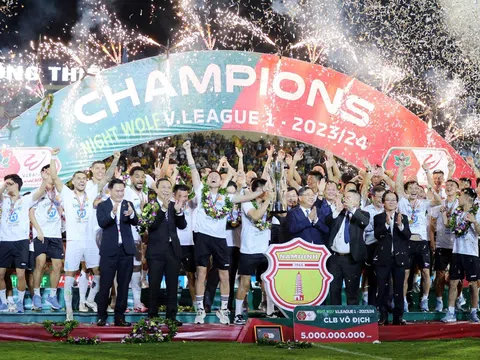 Vòng 25 V.League 2023-2024: Nam Định đăng quang sau 39 năm chờ đợi